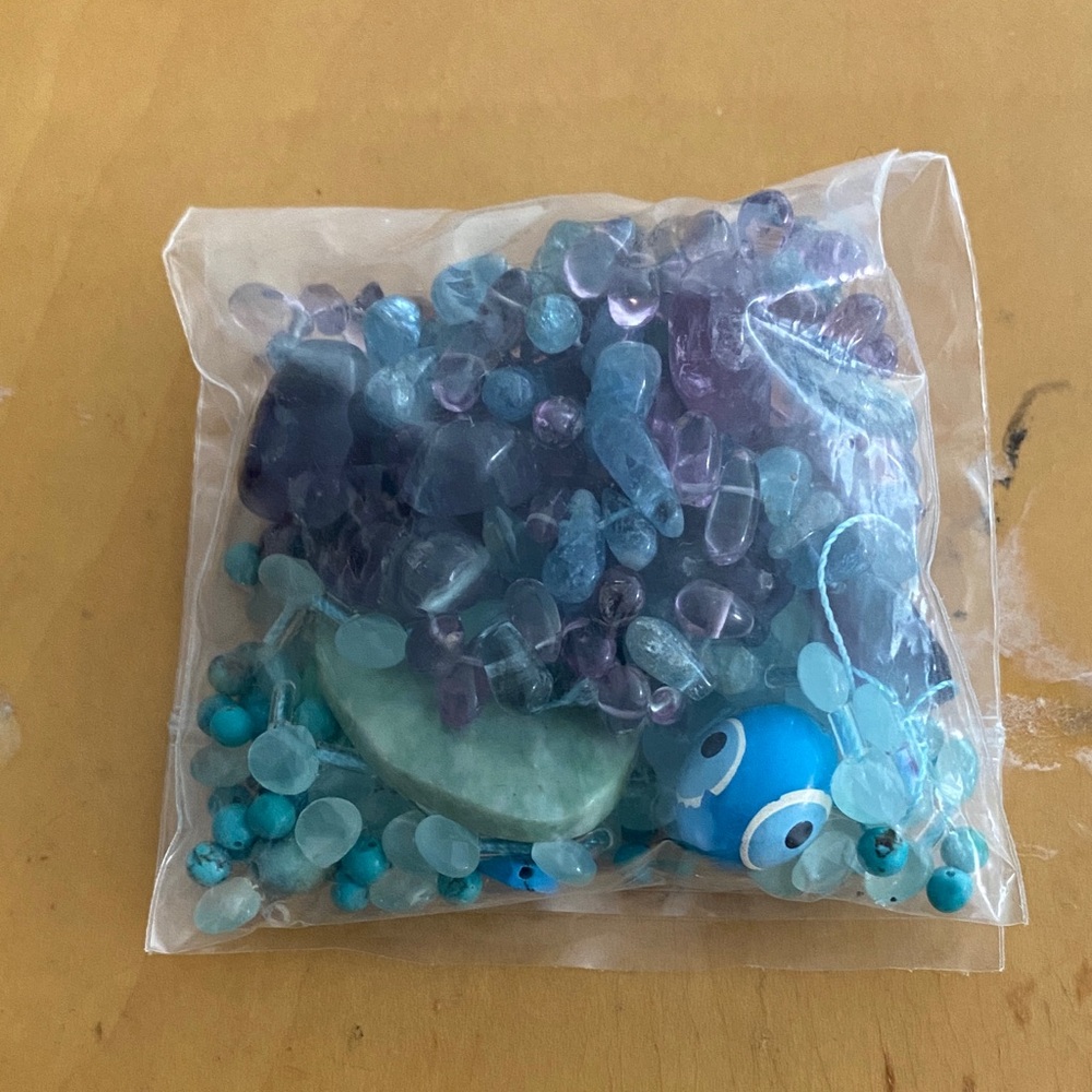 Mixed Blue, Turquoise and Purple Bead Craft Set